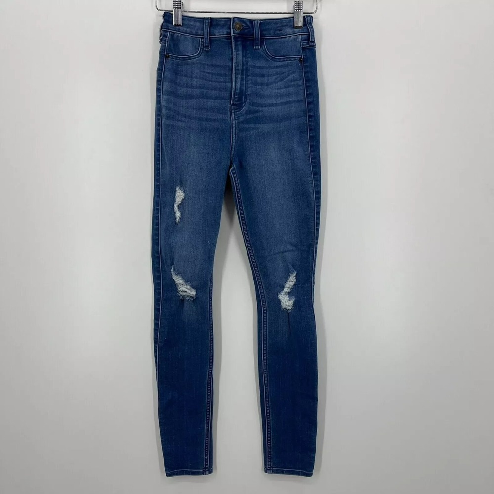 Abercrombie & Fitch Jeans Womens Size 25 Blue Ultra High Rise Skinny Medium Wash